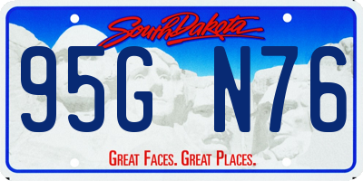 SD license plate 95GN76