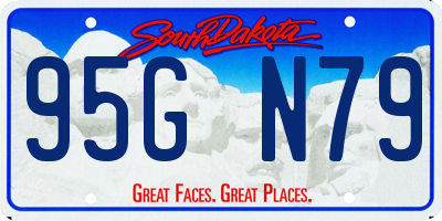 SD license plate 95GN79