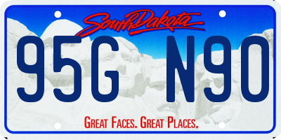 SD license plate 95GN90