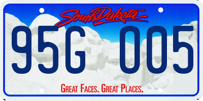SD license plate 95GO05