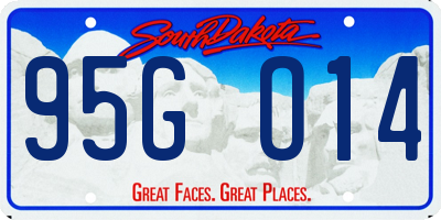 SD license plate 95GO14