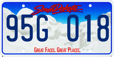 SD license plate 95GO18