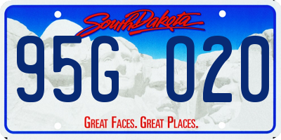 SD license plate 95GO20