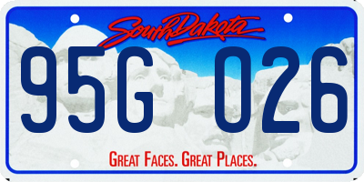 SD license plate 95GO26