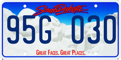 SD license plate 95GO30