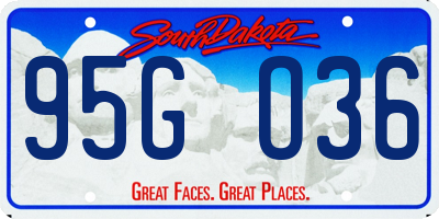SD license plate 95GO36