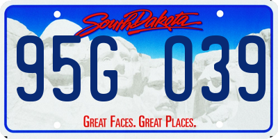 SD license plate 95GO39