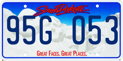 SD license plate 95GO53