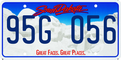 SD license plate 95GO56