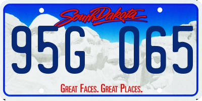SD license plate 95GO65