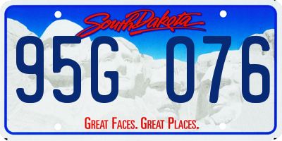 SD license plate 95GO76