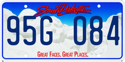 SD license plate 95GO84