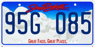 SD license plate 95GO85