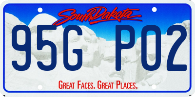 SD license plate 95GP02
