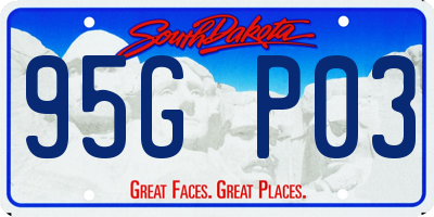 SD license plate 95GP03