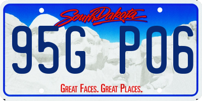 SD license plate 95GP06