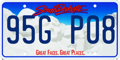 SD license plate 95GP08