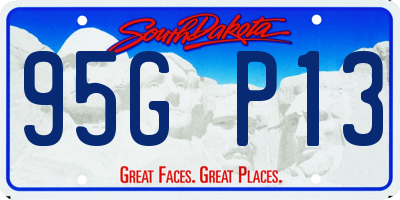 SD license plate 95GP13