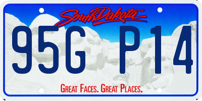 SD license plate 95GP14