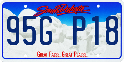 SD license plate 95GP18