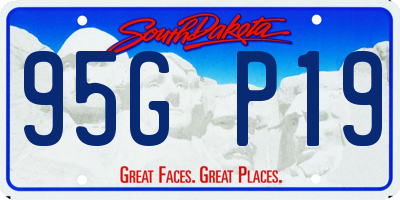 SD license plate 95GP19