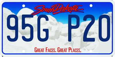 SD license plate 95GP20