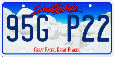 SD license plate 95GP22