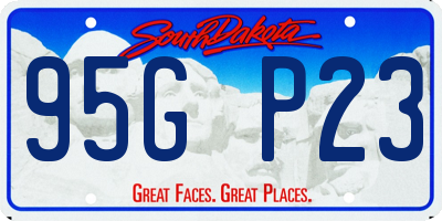 SD license plate 95GP23