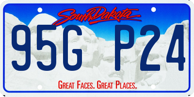 SD license plate 95GP24