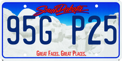 SD license plate 95GP25