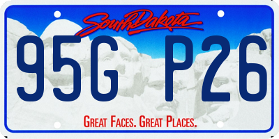 SD license plate 95GP26