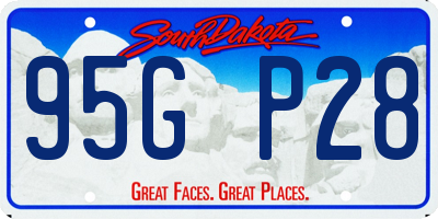 SD license plate 95GP28