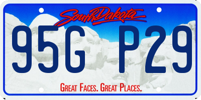 SD license plate 95GP29