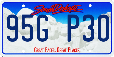 SD license plate 95GP30