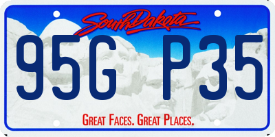 SD license plate 95GP35