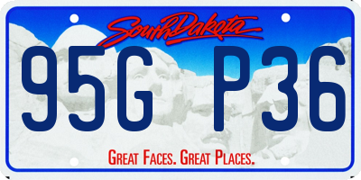 SD license plate 95GP36