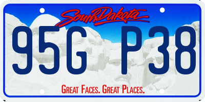 SD license plate 95GP38