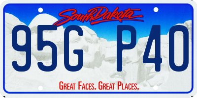 SD license plate 95GP40