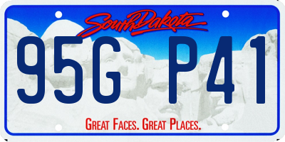 SD license plate 95GP41