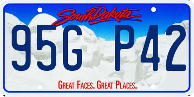 SD license plate 95GP42