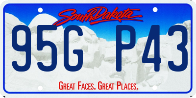 SD license plate 95GP43