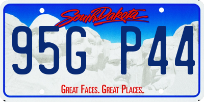 SD license plate 95GP44