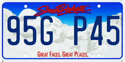 SD license plate 95GP45