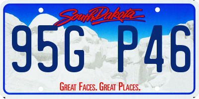 SD license plate 95GP46