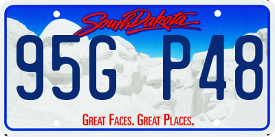 SD license plate 95GP48