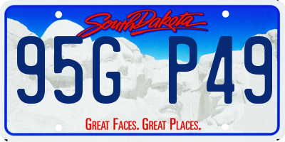 SD license plate 95GP49