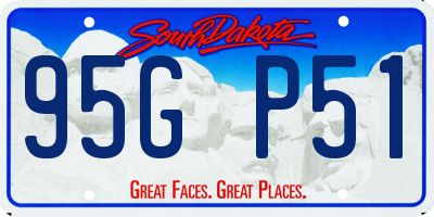 SD license plate 95GP51