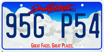 SD license plate 95GP54
