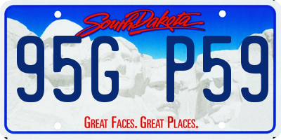 SD license plate 95GP59