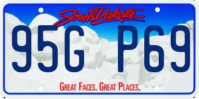 SD license plate 95GP69
